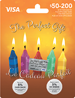 The Perfect Gift VISA Candles 50-200