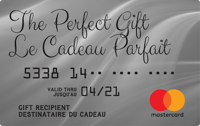 Le Cadeau Parfait la carte prépayée MasterCard